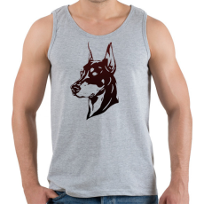 PRINTFASHION doberman - Férfi atléta - Sport szürke