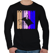 PRINTFASHION Doberman - Férfi hosszú ujjú póló - Fekete férfi póló