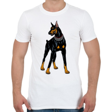 PRINTFASHION Doberman - Férfi póló - Fehér férfi póló