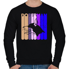 PRINTFASHION Doberman - Férfi pulóver - Fekete férfi pulóver, kardigán
