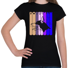 PRINTFASHION Doberman - Női póló - Fekete