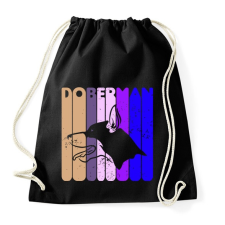 PRINTFASHION Doberman - Sportzsák, Tornazsák - Fekete tornazsák