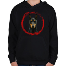 PRINTFASHION dobi kutyus - férfi - Gyerek kapucnis pulóver - Fekete gyerek pulóver, kardigán