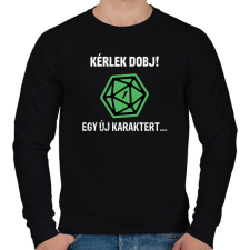 PRINTFASHION Dobj egy új karaktert! - Férfi pulóver - Fekete férfi pulóver, kardigán
