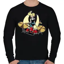 PRINTFASHION Dobos csaj - Férfi pulóver - Fekete férfi pulóver, kardigán