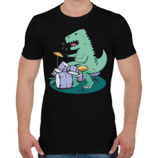 PRINTFASHION Dobos dínó - Férfi póló - Fekete