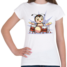 PRINTFASHION Dobos katica - Női póló - Fehér