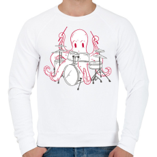 PRINTFASHION Dobos polip - Férfi pulóver - Fehér