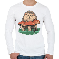 PRINTFASHION Dobos süni - Férfi hosszú ujjú póló - Fehér férfi póló