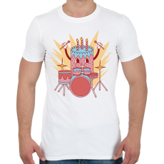 PRINTFASHION Dobos torta - Férfi póló - Fehér