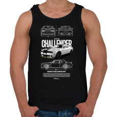 PRINTFASHION DODGE CHALLENGER - Férfi atléta - Fekete