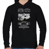 PRINTFASHION DODGE CHALLENGER - Férfi kapucnis pulóver - Fekete