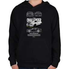 PRINTFASHION DODGE CHALLENGER - Gyerek kapucnis pulóver - Fekete