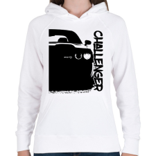 PRINTFASHION Dodge Challenger Half - Női kapucnis pulóver - Fehér női pulóver, kardigán