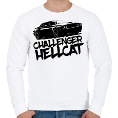 PRINTFASHION Dodge Challenger Hellcat - Férfi pulóver - Fehér