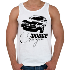 PRINTFASHION Dodge Charger - Férfi atléta - Fehér atléta, trikó