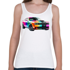 PRINTFASHION Dodge  - Női atléta - Fehér női trikó