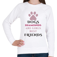 PRINTFASHION Dog best friend - Női pulóver - Fehér női pulóver, kardigán