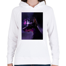 PRINTFASHION DOG DOBBI - Női kapucnis pulóver - Fehér