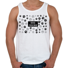 PRINTFASHION Dog friend - Férfi atléta - Fehér atléta, trikó