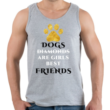 PRINTFASHION Dog friend - Férfi atléta - Sport szürke atléta, trikó