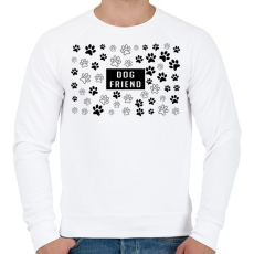 PRINTFASHION Dog friend - Férfi pulóver - Fehér