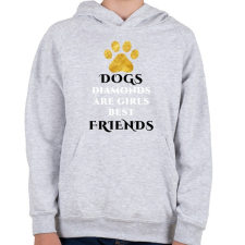 PRINTFASHION Dog friend - Gyerek kapucnis pulóver - Sport szürke gyerek pulóver, kardigán