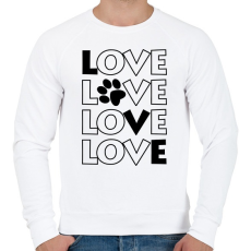 PRINTFASHION Dog Love - Férfi pulóver - Fehér