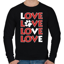 PRINTFASHION Dog Love - Férfi pulóver - Fekete férfi pulóver, kardigán