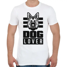 PRINTFASHION Dog Lover - Férfi póló - Fehér