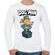 PRINTFASHION Dog man - Férfi hosszú ujjú póló - Fehér férfi póló