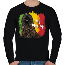PRINTFASHION Dog Marley - Férfi pulóver - Fekete férfi pulóver, kardigán