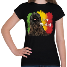 PRINTFASHION Dog Marley - Női póló - Fekete női póló
