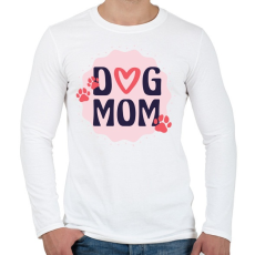 PRINTFASHION Dog mum - Férfi hosszú ujjú póló - Fehér