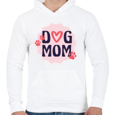 PRINTFASHION Dog mum - Férfi kapucnis pulóver - Fehér