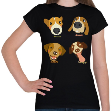 PRINTFASHION dog - Női póló - Fekete női póló
