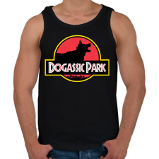 PRINTFASHION Dogassic Park - Férfi atléta - Fekete atléta, trikó