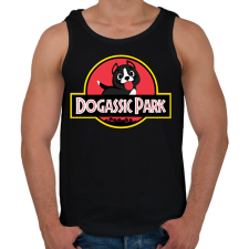 PRINTFASHION Dogassic Park - Férfi atléta - Fekete atléta, trikó