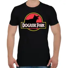 PRINTFASHION Dogassic Park - Férfi póló - Fekete férfi póló