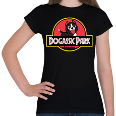 PRINTFASHION Dogassic Park - Női póló - Fekete