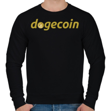 PRINTFASHION Dogecoin - Férfi pulóver - Fekete