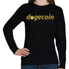 PRINTFASHION Dogecoin - Női pulóver - Fekete női pulóver, kardigán