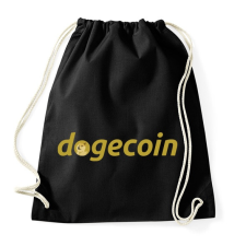 PRINTFASHION Dogecoin - Sportzsák, Tornazsák - Fekete tornazsák