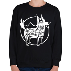 PRINTFASHION Doggo belülről - Gyerek pulóver - Fekete