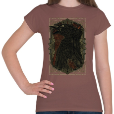 PRINTFASHION Döglött varjú - Női póló - Mogyoróbarna