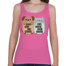 PRINTFASHION Dogs&cats - Női atléta - Rózsaszín női trikó