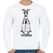PRINTFASHION DoGtor - Férfi pulóver - Fehér férfi pulóver, kardigán