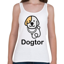 PRINTFASHION DoGtor - Női atléta - Fehér női trikó