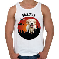 PRINTFASHION Dogzilla - Férfi atléta - Fehér atléta, trikó