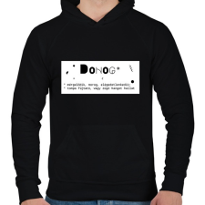 PRINTFASHION Dohog - Férfi kapucnis pulóver - Fekete női pulóver, kardigán